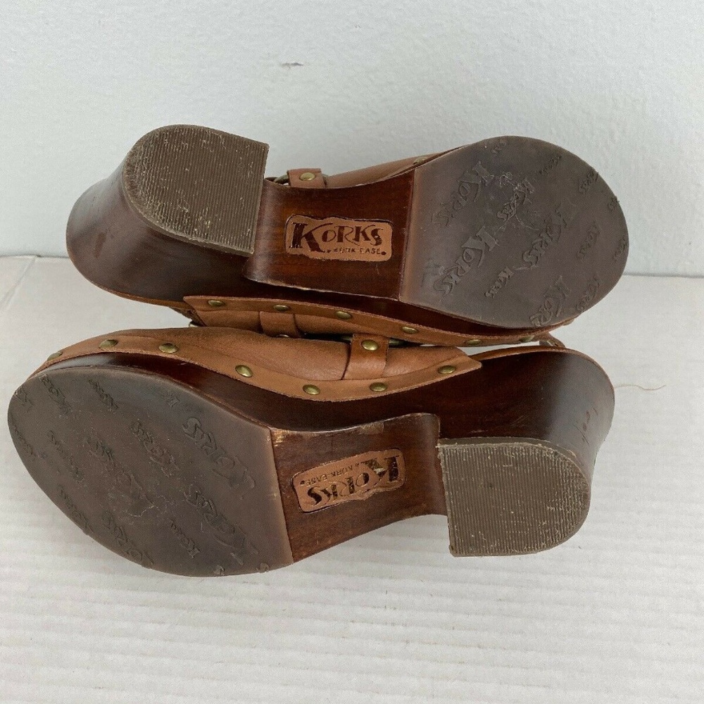 Kork-Ease Deba Clogs 8 Brown Leather Slingback - Picture 5 of 8